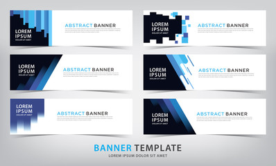 set of six abstract web banner templates