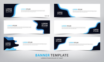 set of six abstract web banner templates