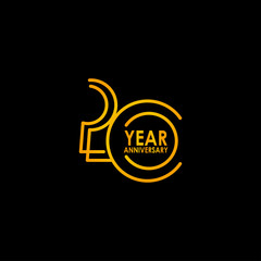 20 Year Anniversary Celebration Vector Template Design Illustration