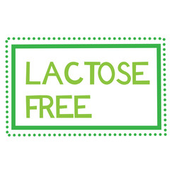 LACTOSE FREE stamp on white background