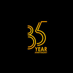 35 Year Anniversary Celebration Vector Template Design Illustration
