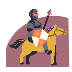 Knight simple illustration on white background