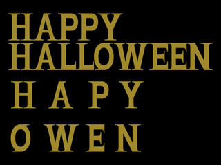 Mystery font for happy Halloween