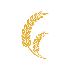 Wheat plant icon. Growing Plant Agriculture wheat Grain Sign Symbol Icon vector isolated on white background. Agriculture wheat vector Illustration.