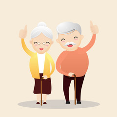 Happy Senior Concept.