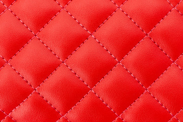 Red leather background, Red leather texture