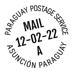 ASUNCIÓN, PARAGUAY mail delivery stamp
