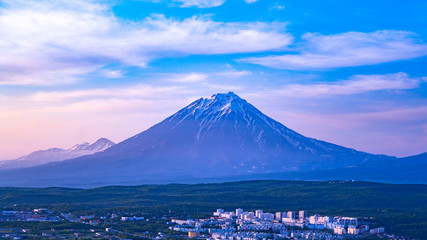 Avachinsky volcano, hilly mountains