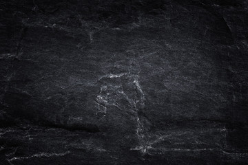 Dark grey black slate background or natural black stone texture