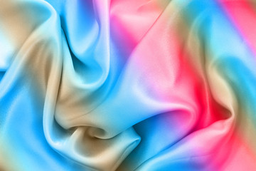 colorful fabric abstract background, pattern wave fabric silk background