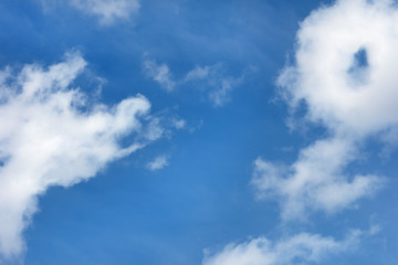 blue sky nature background and white clouds soft focus