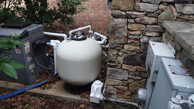 Pool Pump and filtering equipment for maintaining a clean residential swimming pool