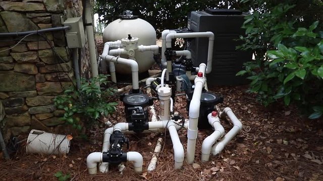 Pool Pump and filtering equipment for maintaining a clean residential swimming pool