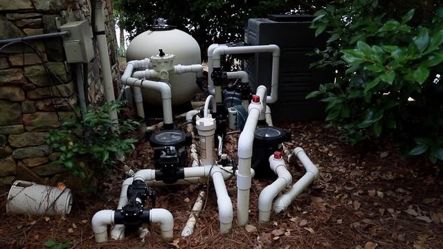 Pool Pump and filtering equipment for maintaining a clean residential swimming pool