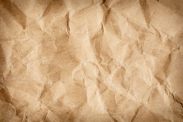 Brown wrinkle recycle paper background