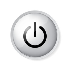 White power button icon