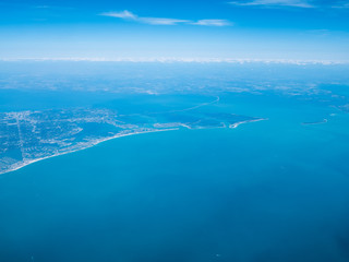 Fototapeta na wymiar Aerial view of Tampa, st petersburg and clearwater in Florida, USA