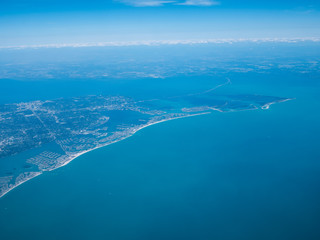 Aerial view of Tampa bay beach
