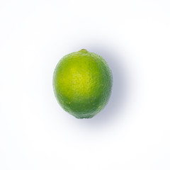 Limes on white background