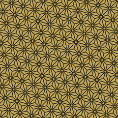 Fototapeta premium Seamless kraft paper brown and black grunge diagonal japanese asanoha pattern vector