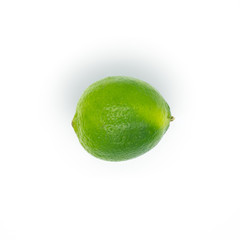 Limes on white background