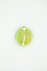 Limes on white background
