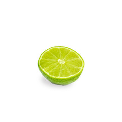 Limes on white background