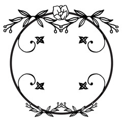 Vintage floral frame, for various design of greeting card. Vector