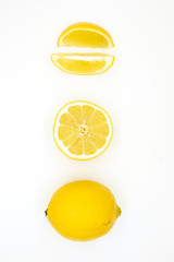 Isolated lemons on white background