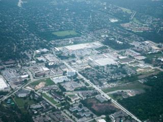 Florida Tampa bay area seen from airplane