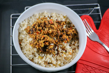 Cook Wild Pink Salmon with Brown Rice