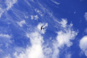 Beautiful morning clouds sky background.