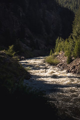 A river running through a mountain valley in Colorado. 