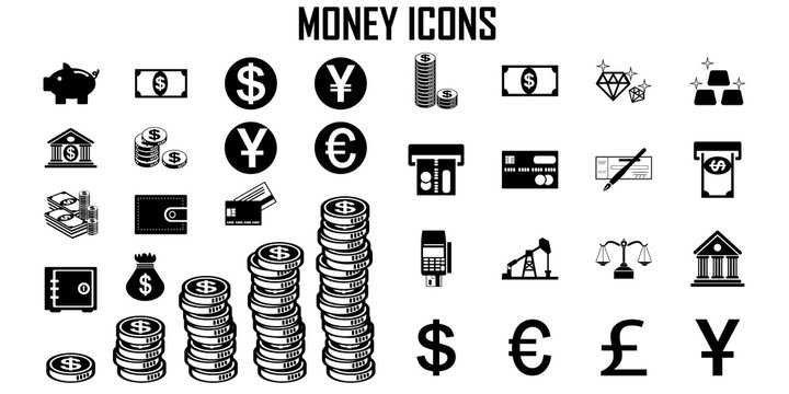 Money finance bank  icon vector.
