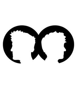 clipart br&uuml;der logo profil kreis rund liebe 2 freunde team paar design cool party crew kerle dudes