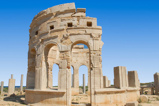 Roman basilica at Leptis Magna, Libya