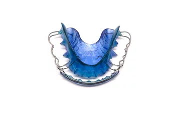 Fototapeten Retainer blue on a white background, isolated © Jaowfah