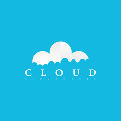 Cloud logo vector Illustration design template - Vector