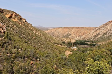 Farmland in the Kouga mountains in South Africa. 