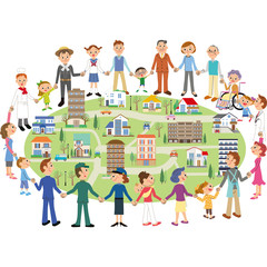 街の人々と不動産