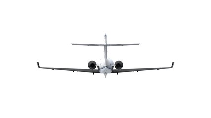 3D rendering of a jet airplane isolated in white background