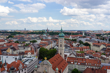 Obraz premium Aerial view of munich city center, germany
