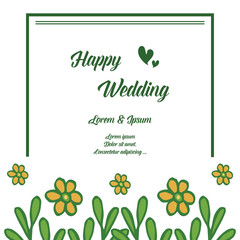 Vintage wedding invitation cards, various blossom flowers frames. Vector