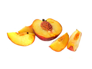 peach isolated on white background