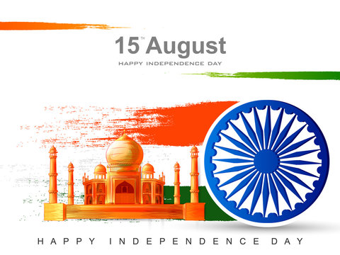 vector illustration of Indian tricolor background for 15th August Happy Independence Day of India