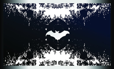 Abstract Background with Bat Silhouette