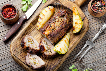 Meatloaf with fruit and nuts
