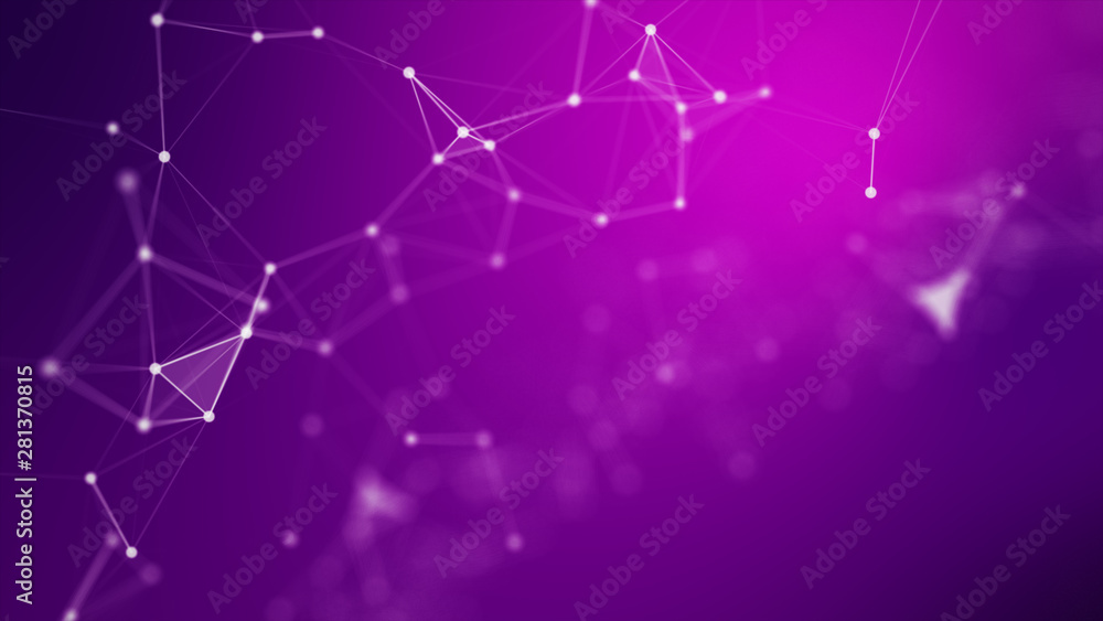 Wall mural abstract background dot and connect line for cyber technology futuristic and network connection conc