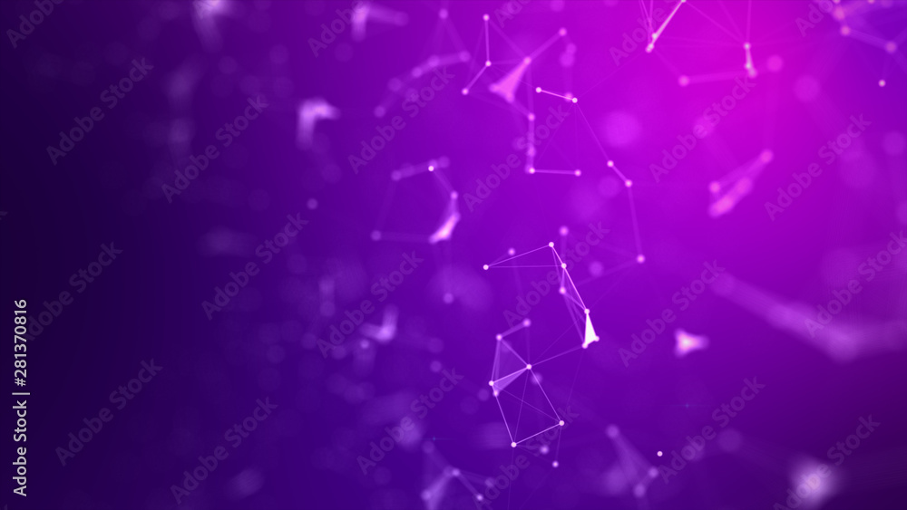 Poster abstract background dot and connect line for cyber technology futuristic and network connection conc