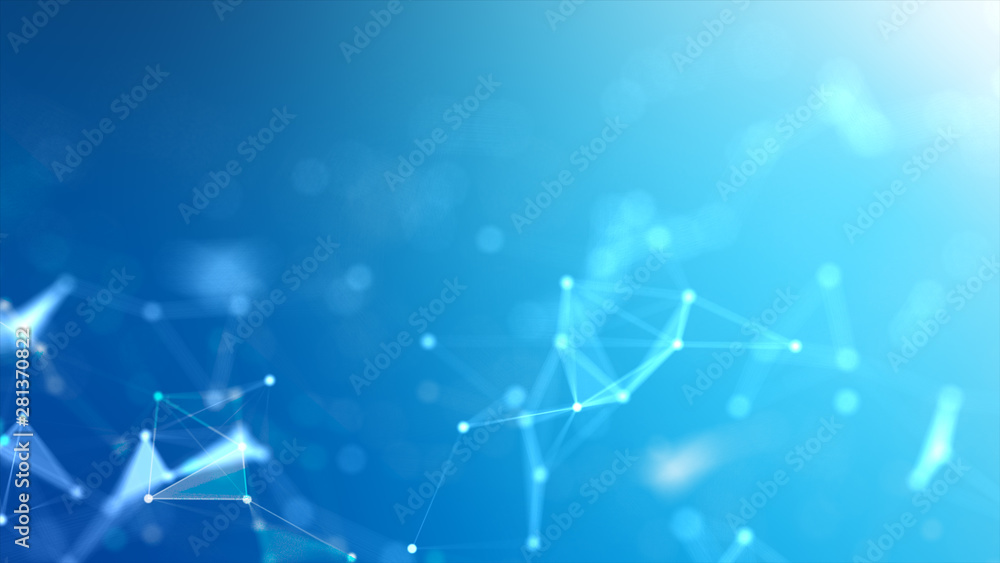 Poster abstract background dot and connect line for cyber technology futuristic and network connection conc